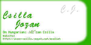 csilla jozan business card